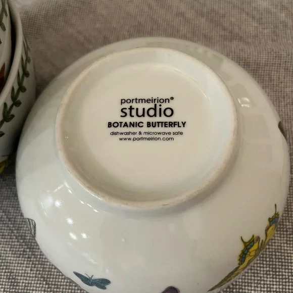 Portmeirion Botanic Butterfly Bowls Set of 4 - Picture 2 of 4